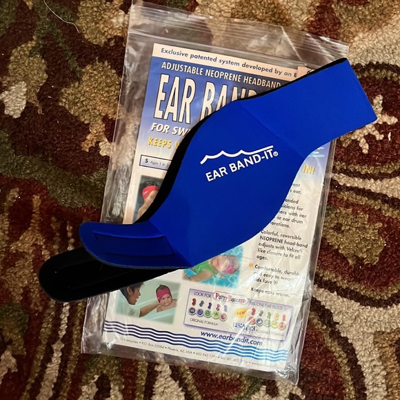 EAR BAND-IT sz Large Fits size 12-to-Adult Blue Band Velcro Closures STRETCH NEW - Picture 9 of 10